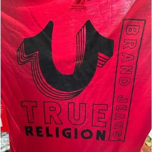 NWT True Religion Crystal V-neck Red T-shirt!  It’s all about the bling!